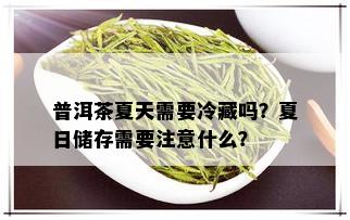 普洱茶夏天需要冷藏吗？夏日储存需要注意什么？