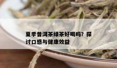 夏季普洱茶绿茶好喝吗？探讨口感与健康效益