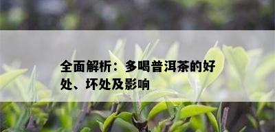 全面解析：多喝普洱茶的好处、坏处及影响