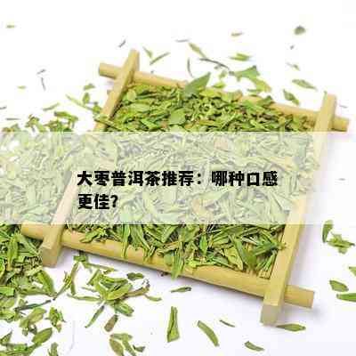 大枣普洱茶推荐：哪种口感更佳？