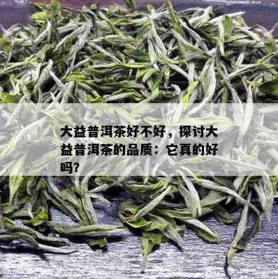 大益普洱茶好不好，探讨大益普洱茶的品质：它真的好吗？