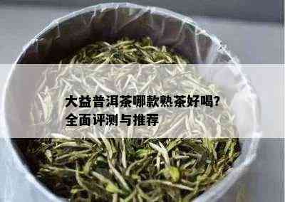 大益普洱茶哪款熟茶好喝？全面评测与推荐