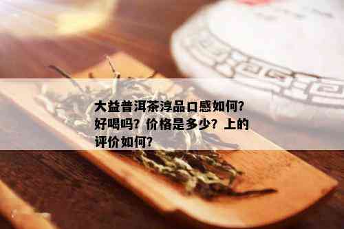 大益普洱茶淳品口感如何？好喝吗？价格是多少？上的评价如何？