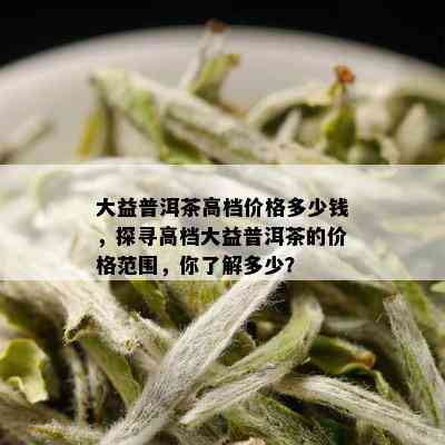 大益普洱茶高档价格多少钱，探寻高档大益普洱茶的价格范围，你了解多少？