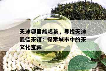 天津哪里能喝茶，寻找天津更佳茶馆：探索城市中的茶文化宝藏