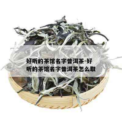 好听的茶馆名字普洱茶-好听的茶馆名字普洱茶怎么取