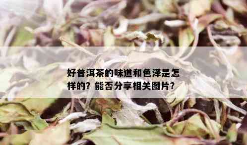 好普洱茶的味道和色泽是怎样的？能否分享相关图片？