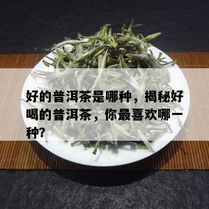 好的普洱茶是哪种，揭秘好喝的普洱茶，你最喜欢哪一种？