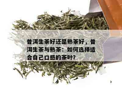 普洱生茶好还是熟茶好，普洱生茶与熟茶：如何选择适合自己口感的茶叶？