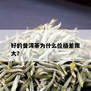 好的普洱茶为什么价格差距大？