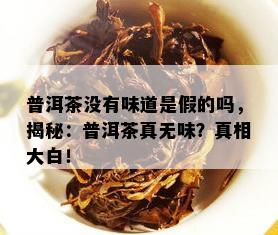 普洱茶没有味道是假的吗，揭秘：普洱茶真无味？真相大白！