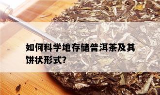 如何科学地存储普洱茶及其饼状形式？