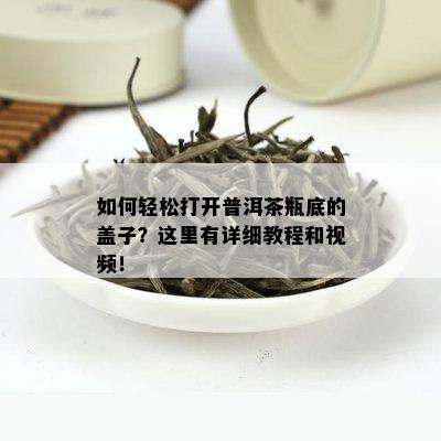 如何轻松打开普洱茶瓶底的盖子？这里有详细教程和视频！