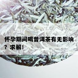 怀孕期间喝普洱茶有无影响？求解！