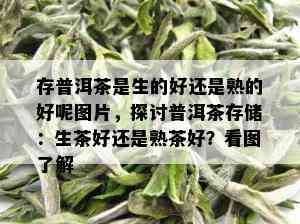 存普洱茶是生的好还是熟的好呢图片，探讨普洱茶存储：生茶好还是熟茶好？看图了解