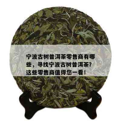 宁波古树普洱茶零售商有哪些，寻找宁波古树普洱茶？这些零售商值得您一看！