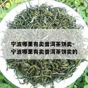 宁波哪里有卖普洱茶饼卖-宁波哪里有卖普洱茶饼卖的