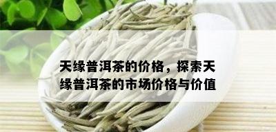 天缘普洱茶的价格，探索天缘普洱茶的市场价格与价值