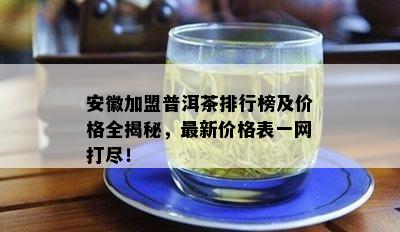 安徽加盟普洱茶排行榜及价格全揭秘，最新价格表一网打尽！