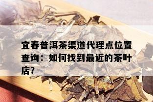 宜春普洱茶渠道代理点位置查询：如何找到最近的茶叶店？