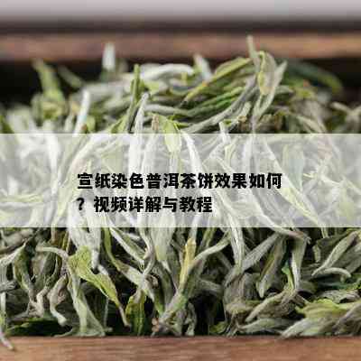 宣纸染色普洱茶饼效果如何？视频详解与教程