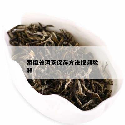 家庭普洱茶保存方法视频教程