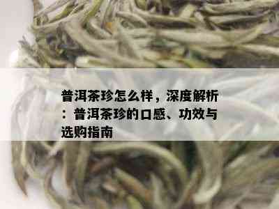 普洱茶珍怎么样，深度解析：普洱茶珍的口感、功效与选购指南