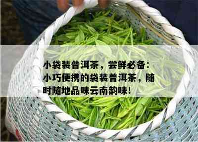 小袋装普洱茶，尝鲜必备：小巧便携的袋装普洱茶，随时随地品味云南韵味！