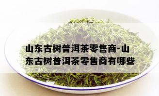 山东古树普洱茶零售商-山东古树普洱茶零售商有哪些