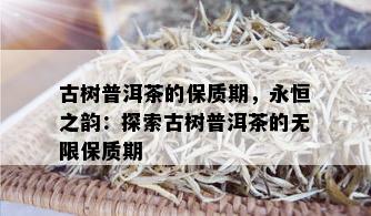 古树普洱茶的保质期，永恒之韵：探索古树普洱茶的无限保质期