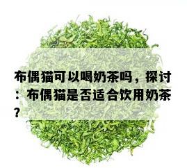 布偶猫可以喝奶茶吗，探讨：布偶猫是否适合饮用奶茶？