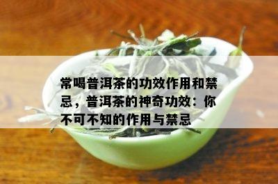 常喝普洱茶的功效作用和禁忌，普洱茶的神奇功效：你不可不知的作用与禁忌