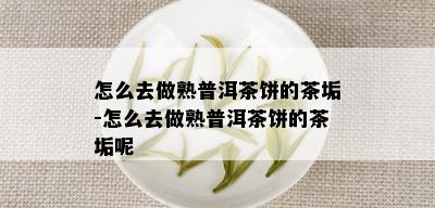 怎么去做熟普洱茶饼的茶垢-怎么去做熟普洱茶饼的茶垢呢