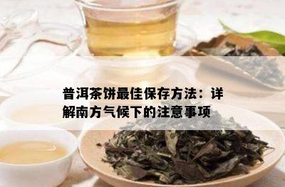 普洱茶饼更佳保存方法：详解南方气候下的注意事项