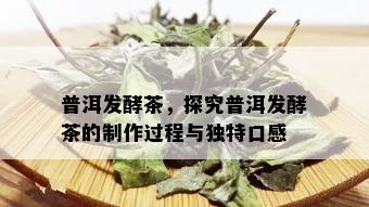 普洱发酵茶，探究普洱发酵茶的制作过程与独特口感