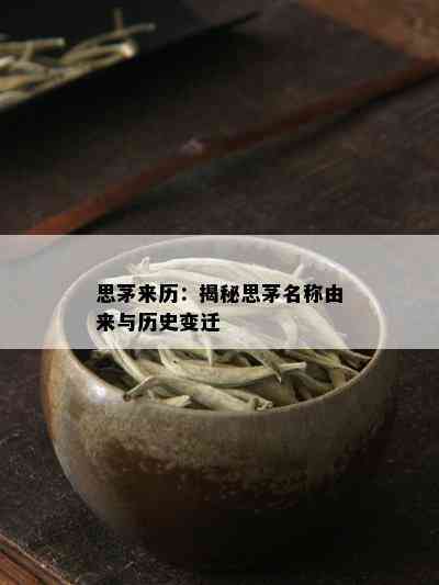 思茅来历：揭秘思茅名称由来与历史变迁