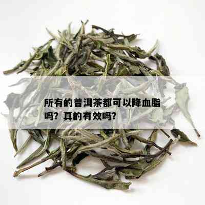 所有的普洱茶都可以降血脂吗？真的有效吗？