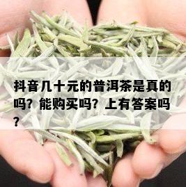 抖音几十元的普洱茶是真的吗？能购买吗？上有答案吗？