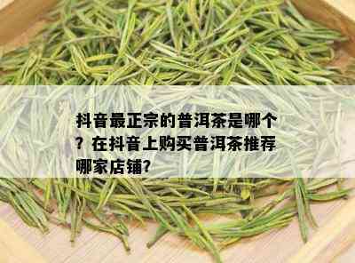 抖音最正宗的普洱茶是哪个？在抖音上购买普洱茶推荐哪家店铺？