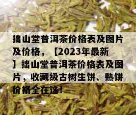 拙山堂普洱茶价格表及图片及价格，【2023年最新】拙山堂普洱茶价格表及图片，收藏级古树生饼、熟饼价格全在这！