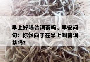 早上好喝普洱茶吗，早安问句：你倾向于在早上喝普洱茶吗？