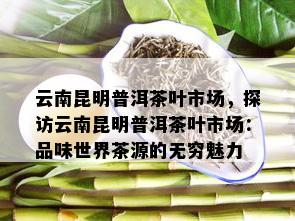 云南昆明普洱茶叶市场，探访云南昆明普洱茶叶市场：品味世界茶源的无穷魅力