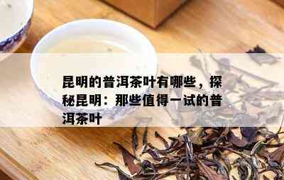 昆明的普洱茶叶有哪些，探秘昆明：那些值得一试的普洱茶叶