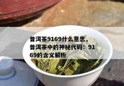 普洱茶9169什么意思，普洱茶中的神秘代码：9169的含义解析