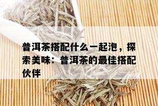 普洱茶搭配什么一起泡，探索美味：普洱茶的更佳搭配伙伴