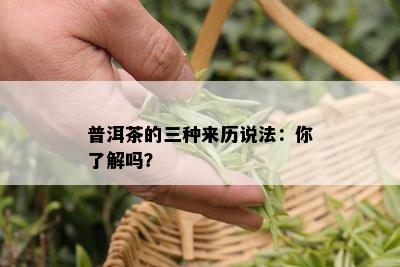 普洱茶的三种来历说法：你了解吗？