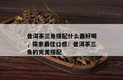 普洱茶三角搭配什么更好喝，探索更佳口感：普洱茶三角的完美搭配