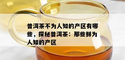 普洱茶不为人知的产区有哪些，探秘普洱茶：那些鲜为人知的产区