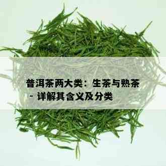 普洱茶两大类：生茶与熟茶 - 详解其含义及分类