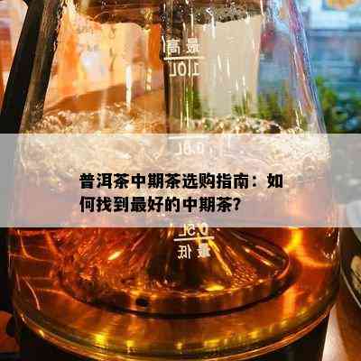 普洱茶中期茶选购指南：如何找到更好的中期茶？